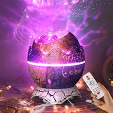 PremiumPort Dinozor Yumurta Modeli Star Galaksi Işıkları Lazer Projektör ve Bluetooth Uzaktan Kumanda
