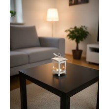 Artepieza Japon Pagoda Serisi Beyaz Dekoratif Metal Fener Mumluk- Dekoratif Obje Şamdan ve Mumluk 10*6 cm