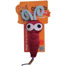 Petzzcats July Matatabi ve Çıngırak Sesli Peluş Kedi Oyuncağı Bordo 20X7 cm