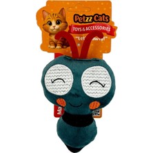 Petzzcats Bee Matatabili ve Çıngırak Sesli Peluş Kedi Oyuncağı Sarı 16X8 cm