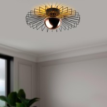 PremiumPort Metal Tavan Aydınlatma, Siyah, Modern, Şık, Dekoratif, Kaliteli, Dayanıklı