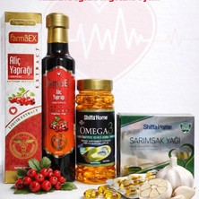 Çare Burada Çareburada Kalp Sağlığı Destek Seti - Alıç Yaprağı Ekstrakt, Omega 3 & Sarımsak Yağı Kapsül