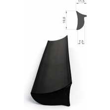 MAKPLASTİK FİTİL PROFİL A 444 Cam Fitili 7.5 mm Siyah 10 Metre