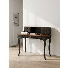 Gazzini Furniture Regis Rustik Still Raflı Ahşap Çalışma Masası 80X125