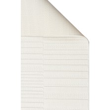 Akbel Halı MONO LOOP01 Beyaz Bukleli Sisal Dokuma Yıkanabilir Kaymaz Tabanlı Kolay Temizlenebilir Makine Halısı