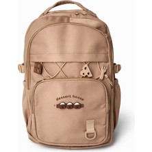  Ecrou Taş 2 Bölmeli  Cepli Okul Sırt Çantası