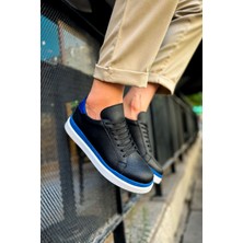 SHN CH979 Santoni Gbt Spor Erkek Ayakkabı Sıyah/mavı