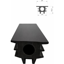 MAKPLASTİK FİTİL PROFİL 6 No Derz Fitili 20 mm Siyah 6 Metre