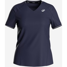 Decathlon Kuikma Kadın V Yaka Tenis Tişörtü - Mavi - Dry