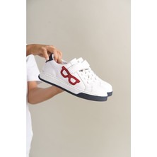 SHN 1011 Glassesx Çocuk Ayakkabı Beyaz Kırmızı Lacivert