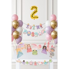 Pekshop Prenses Doğum Günü Parti Süsleme Seti Balon Zinciri