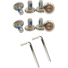 Feyza Design 8'li Alyan Başlı Alüminyum Paten Vidası ve 2'li Alyan Anahtarı Seti