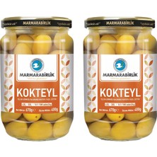 Marmarabirlik Yeşil Kokteyl Zeytin 400 gr Cam 4xl-3xl x 2 Adet
