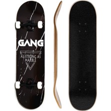 Feyza Design 8.0 Marble Siyah Profesyonel Kaykay Takımı, Hız ve Denge Için Ideal