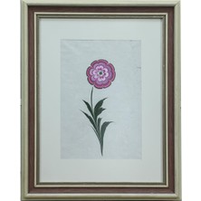 E38 El Işçiliği Yonca Yaprağı Ebru Tablo 55*44 CM-6466