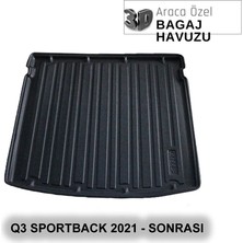 Elorcar Audı Q3 Sportback 2021 - Sonrası 3D Bagaj Havuzu
