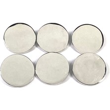 Kaban Manto Trençkot Düğmesi / Metal Düğme / Gümüş/ 3 cm / 6 Lı Set/ Özel Kaplama