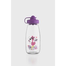 Renga Ufo Kids Flamingo Desen 250 ml Cam Şişe 182030 Mor