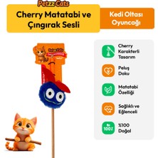 Petzzcats Cherry Matatabi ve Çıngırak Sesli Kedi Oltası Oyuncağı Buz Mavisi 42 cm