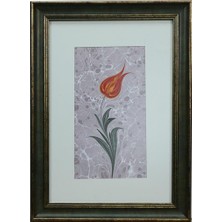 E38 El Işçiliği Sarı Lale Ebru Tablo 46*33 CM-6458