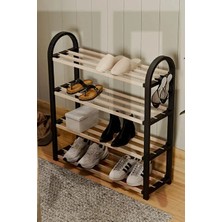 Ahşap 4 Katlı Ayakkabılık - Çiçek Standı - Organizer Raf