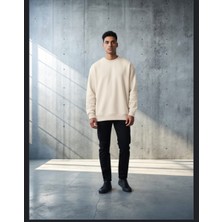 Black Steel Bisiklet Yaka Selanik Ördü Sweatshirt