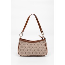 Turqa Suni Deri Desenli Ayarlanabilir Askılı Baget Çapraz ve El Çantası