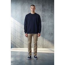 Black Steel Bisiklet Yaka Selanik Ördü Sweatshirt