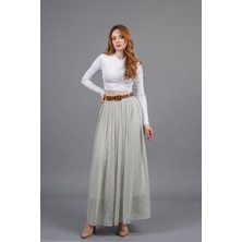 MissVina Tül Şifon Içi Astarlı Maxi Etek 6857