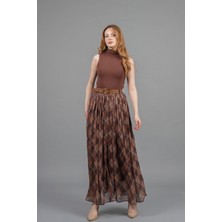 MissVina Tül Şifon Içi Astarlı Maxi Etek 6857