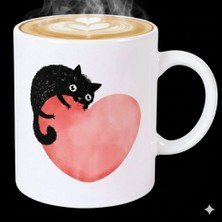 Sevgililer Günü Özel Porselen Kupa | Romantik Sevgiliye Hediye Kupası (Kalpli)