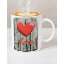 Sevgililer Günü Özel Porselen Kupa | Romantik Sevgiliye Hediye Kupası (Düz)