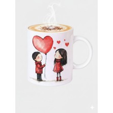 Sevgililer Günü Özel Porselen Kupa | Romantik Sevgiliye Hediye Kupası (Düz)