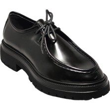 Tetri 0624 Alviso Longo Hakiki Deri El Yapımı Erkek Siyah Açma Casual Ayakkabı