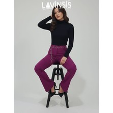 Lavinsis Yüksek Bel Ispanyol Paça Kadın Pantolon