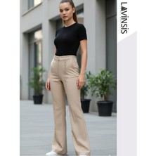 Lavinsis Yüksek Bel Ispanyol Paça Kadın Pantolon