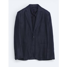 Kip Renkli Mikro Modern Fit Yün Karışımlı Ceket