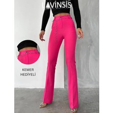 Lavinsis Yüksek Bel Ispanyol Paça Kadın Pantolon