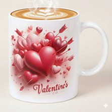 Sevgililer Günü Özel Porselen Kupa | Romantik Sevgiliye Hediye Kupası (Düz)