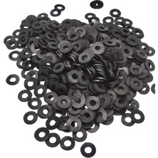 Nefa Sera Siyah Plastik Pul M8 Sert Plastik Düz Pul M8 x 20 x 2,0 mm (250 Adet)