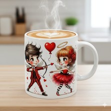 Sevgililer Günü Özel Porselen Kupa | Romantik Sevgiliye Hediye Kupası (Düz)