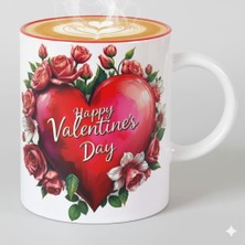 Sevgililer Günü Özel Porselen Kupa | Romantik Sevgiliye Hediye Kupası (Düz)