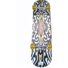 Feyza Design Yarı Prof Kaykay, Zımparalı Silikon Tekerli, Eğlenceli ve Güçlü Tasarım