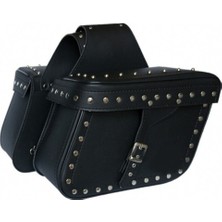 Motoanl Motosiklet Çanta Choper Model Çanta Deri Yan Siyah Cruiser Motorcu Çantası