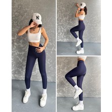 Elaxi Kadın Içi Şardonlu Klasik Tayt | Yüksek Bel, Toparlayıcı Dalgıç Kumaş