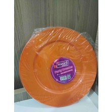 Sword Pack 6 Adet Sert Plastik Mika Tabak 6 Adet Turuncu