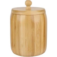 Bambu Şekerlik Baharatlık Kavanoz 14*12 cm