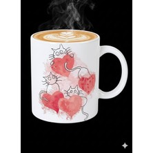 Sevgililer Günü Özel Porselen Kupa | Romantik Sevgiliye Hediye Kupası (Düz)