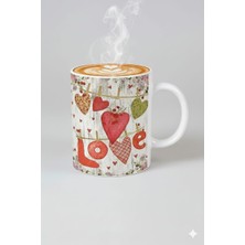 Sevgililer Günü Özel Porselen Kupa | Romantik Sevgiliye Hediye Kupası (Düz)