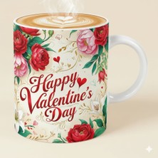 Sevgililer Günü Özel Porselen Kupa | Romantik Sevgiliye Hediye Kupası (Düz)